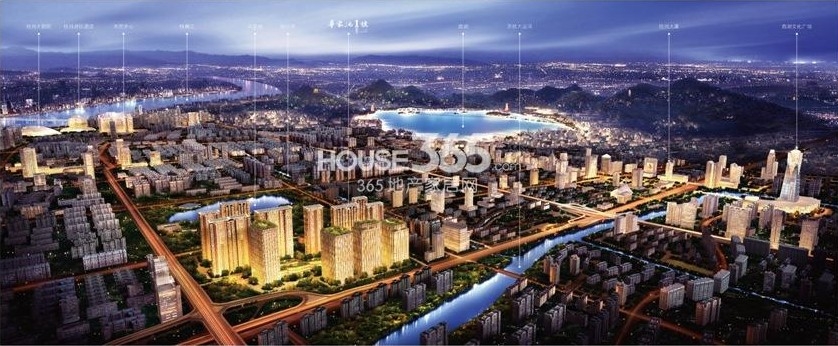 绿地华家池1号鸟瞰图