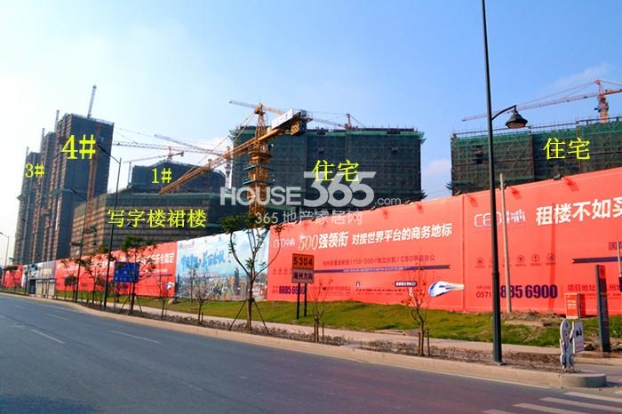 华元欢乐城1、3、4号楼、写字楼施工进程（2014.12）