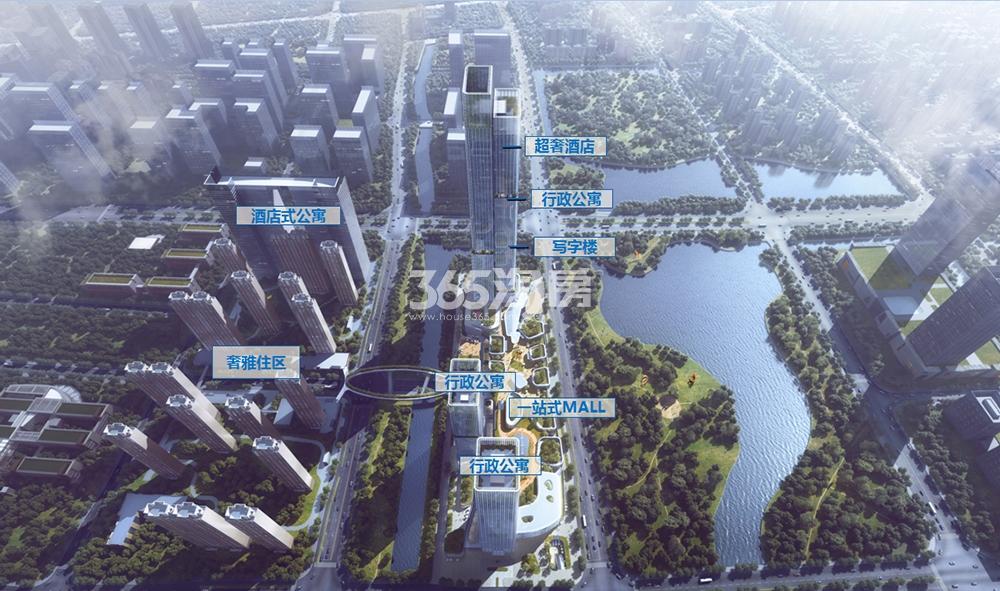 富力中心项目整体鸟瞰图