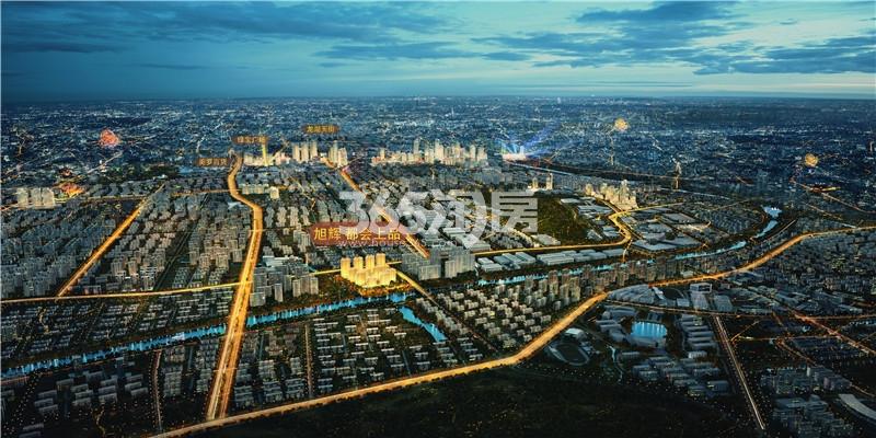 旭辉都会上品大鸟瞰夜景效果图