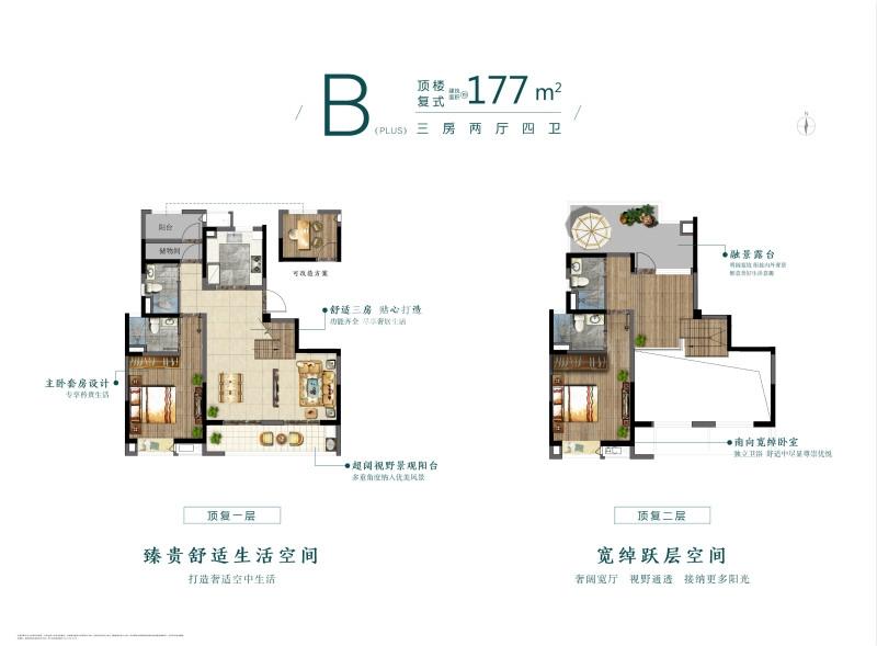 缤纷桃李花园177㎡户型图