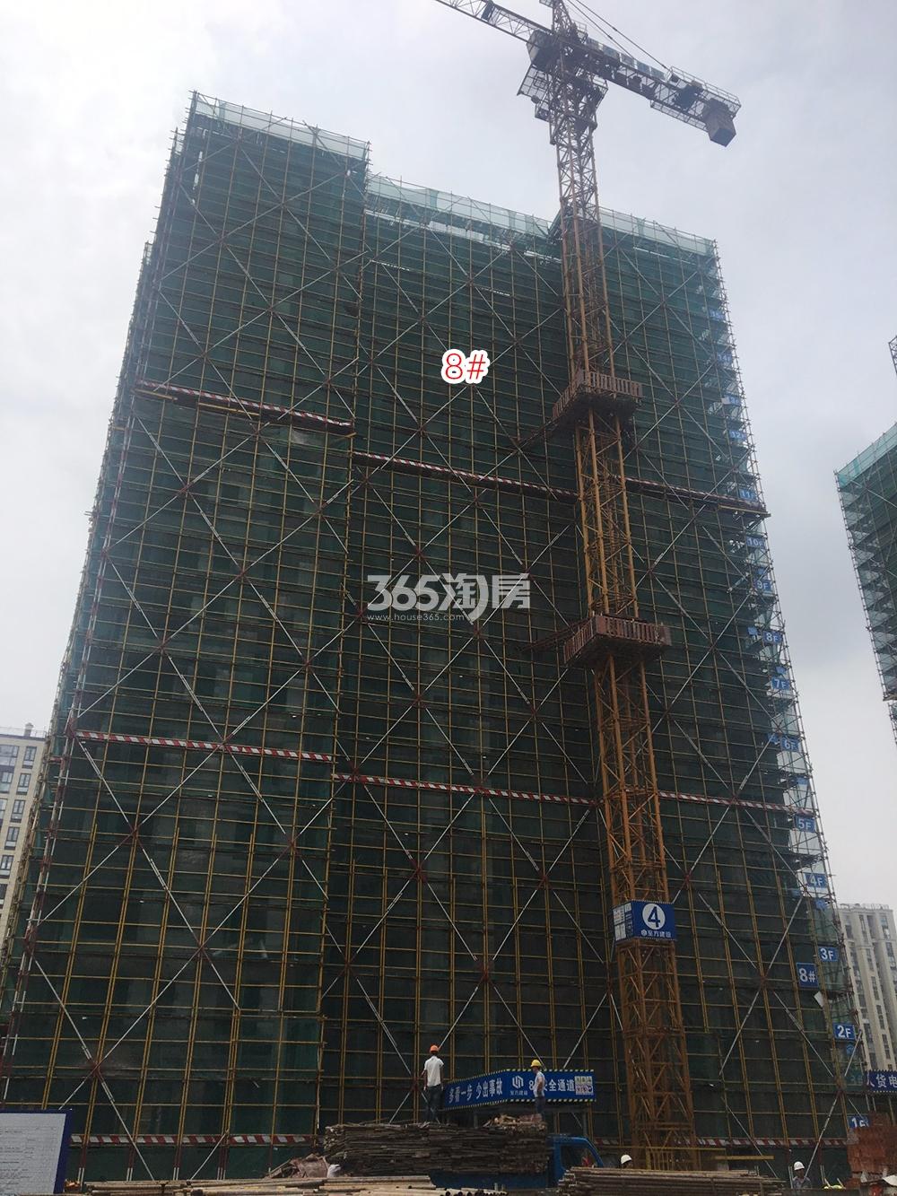 绿都汀蘭府5月施工进度（8#楼结构封顶）
