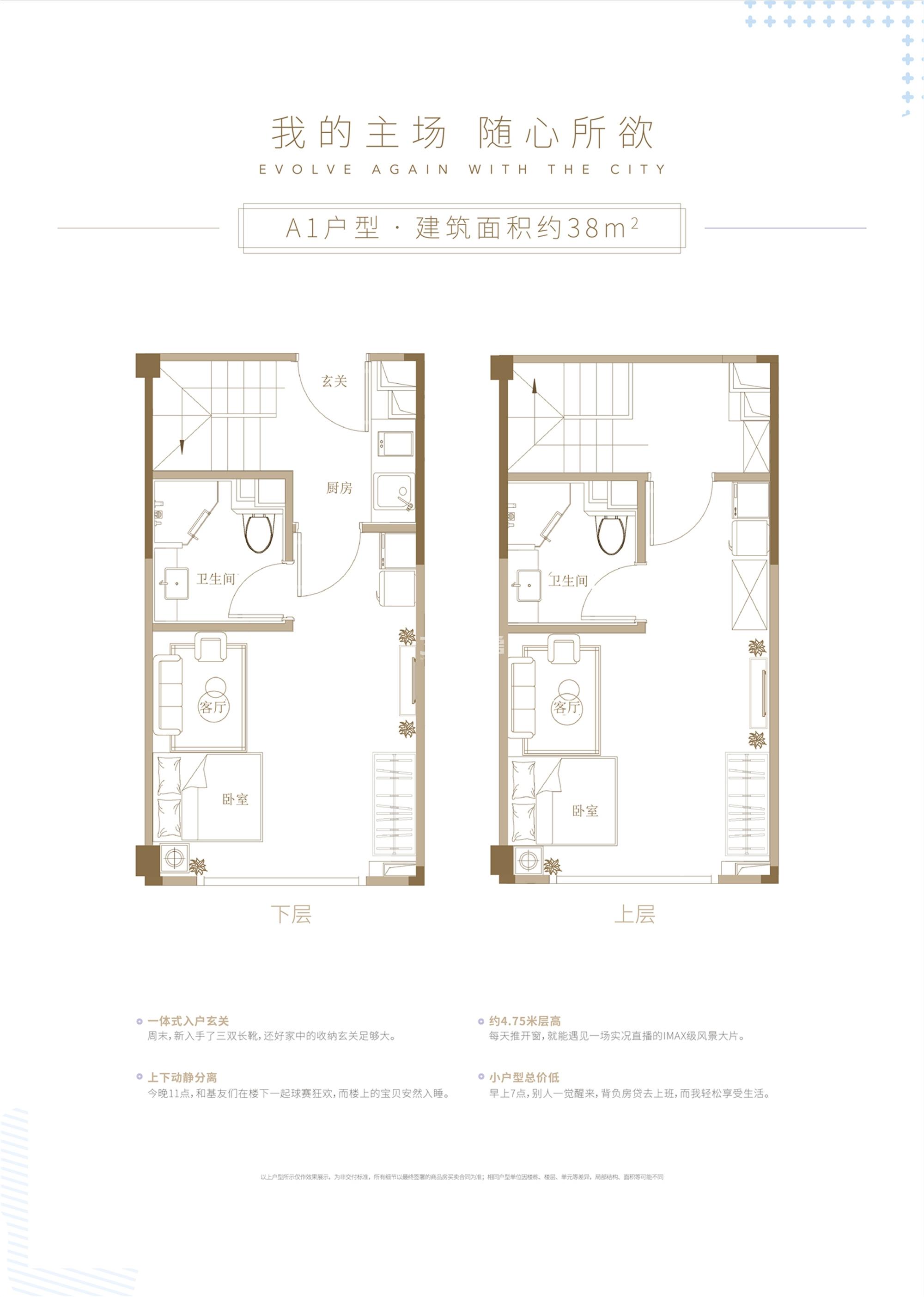 西溪宸悦公寓A1户型38方双钥匙设计