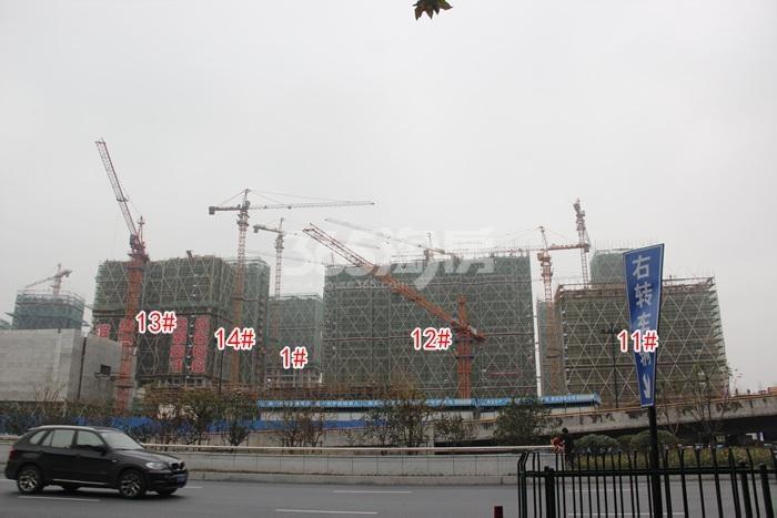 滨江华家池1、11-14号楼施工进度实景图 2015年11月摄 