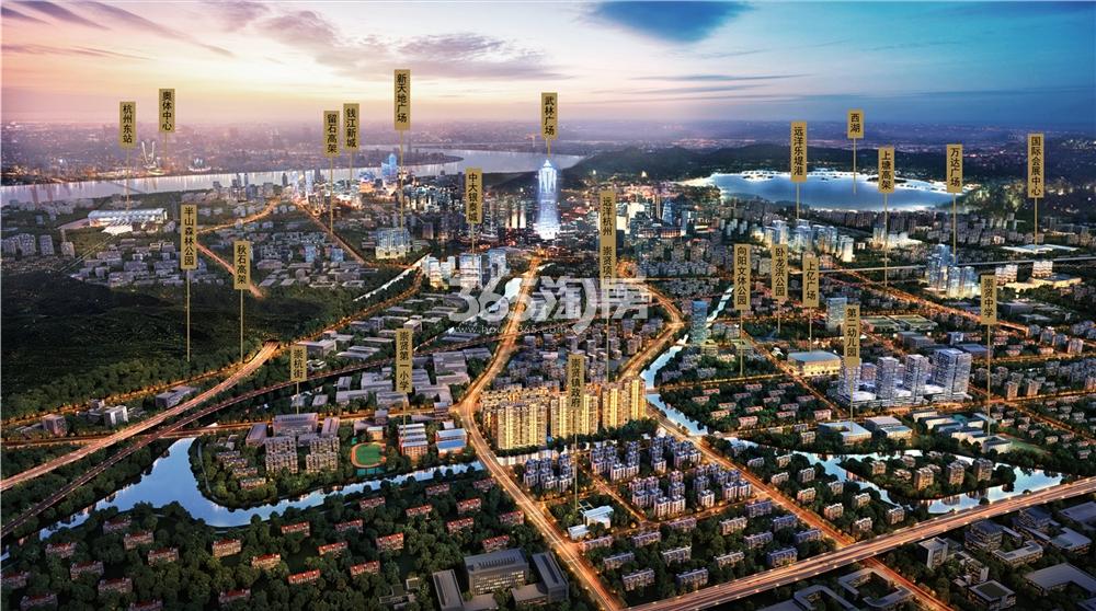 远洋路劲上河宸章区位鸟瞰图