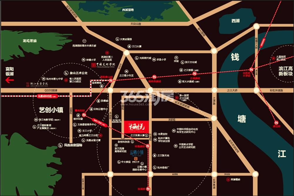 坤生栖悦项目交通区位图