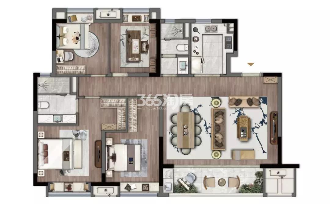 建发央誉140㎡户型图_南京建发央誉_南京365淘房