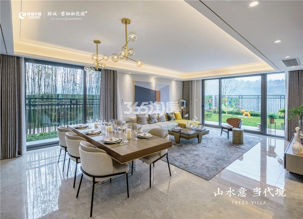 绿城云栖桃花源叠墅185方(H1户型)样板间---餐客厅