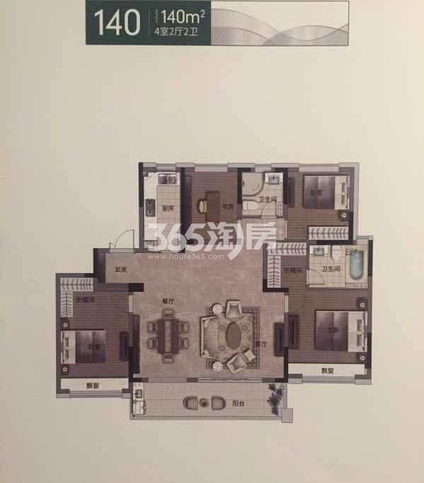 阳光城未来悦5号楼140方户型