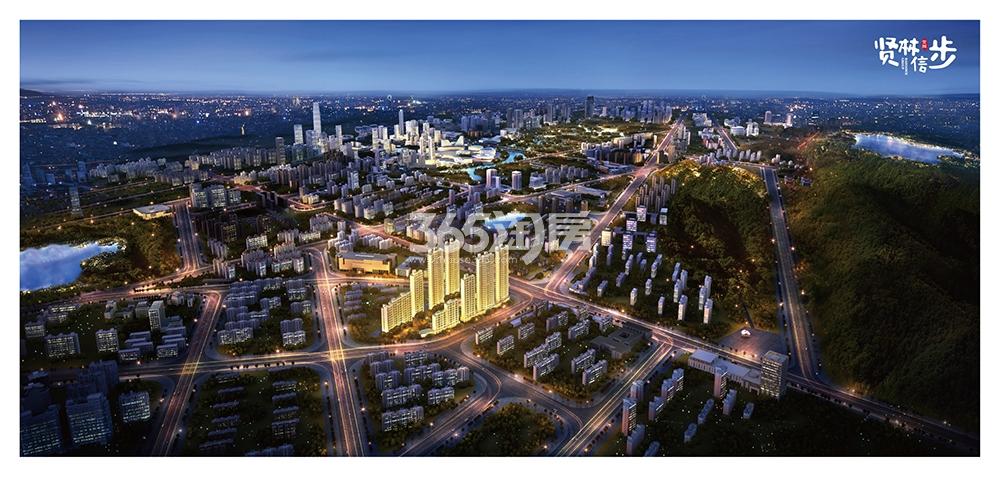 金辉贤林信步项目整体区位鸟瞰图