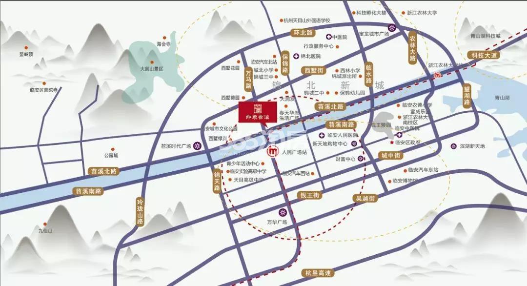 印象苕溪城交通图