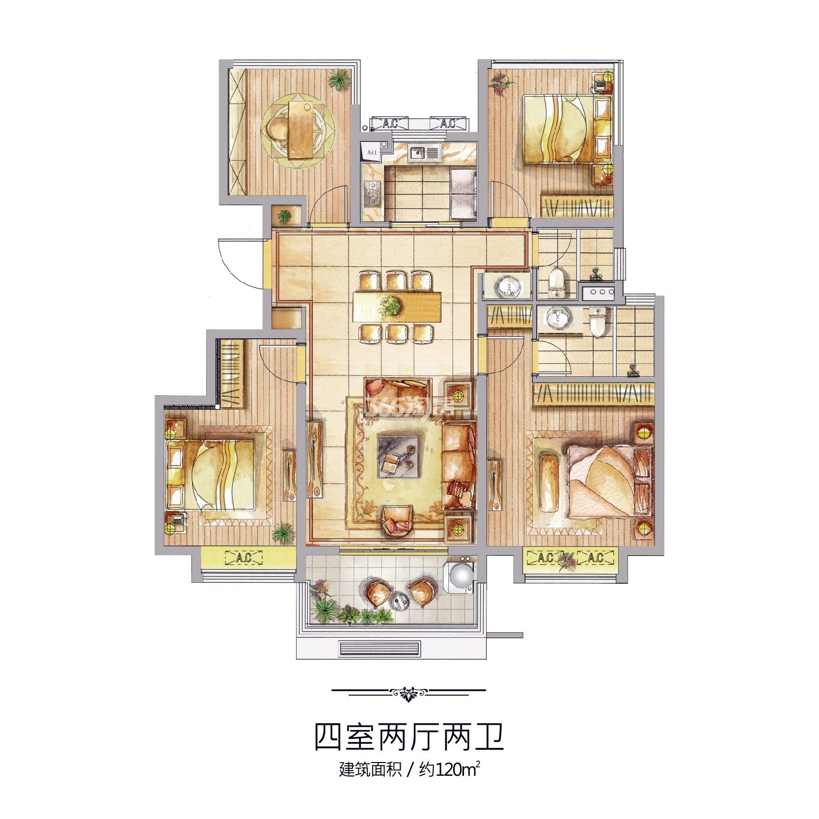 正荣悦都荟120㎡户型