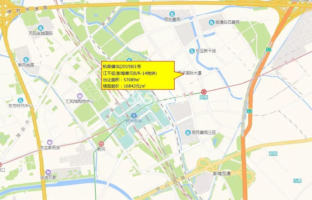 德信彭埠61号商住地交通区位图