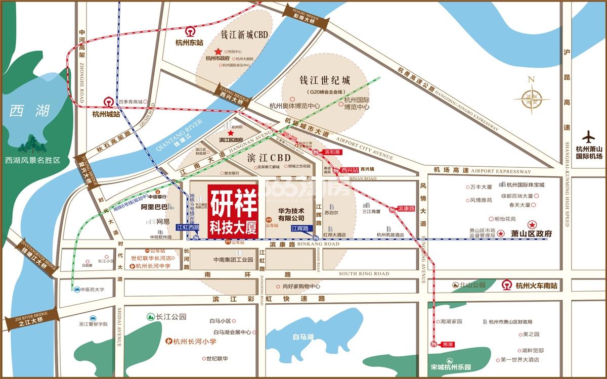 研祥科技大厦交通图