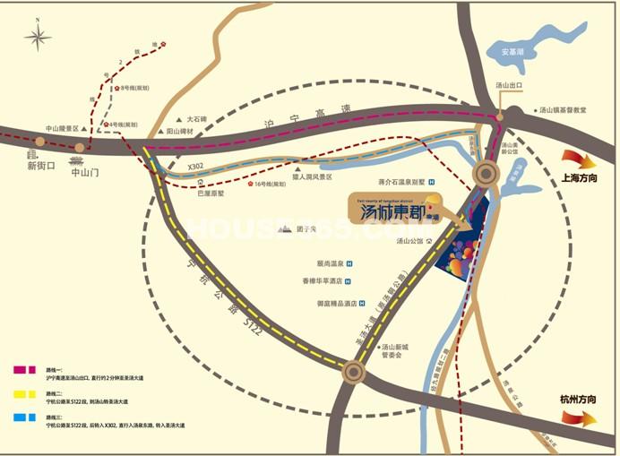 汤城东郡广场交通图