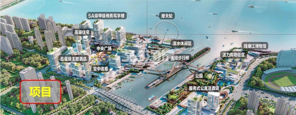 滨江绿城三堡江河汇项目位置图