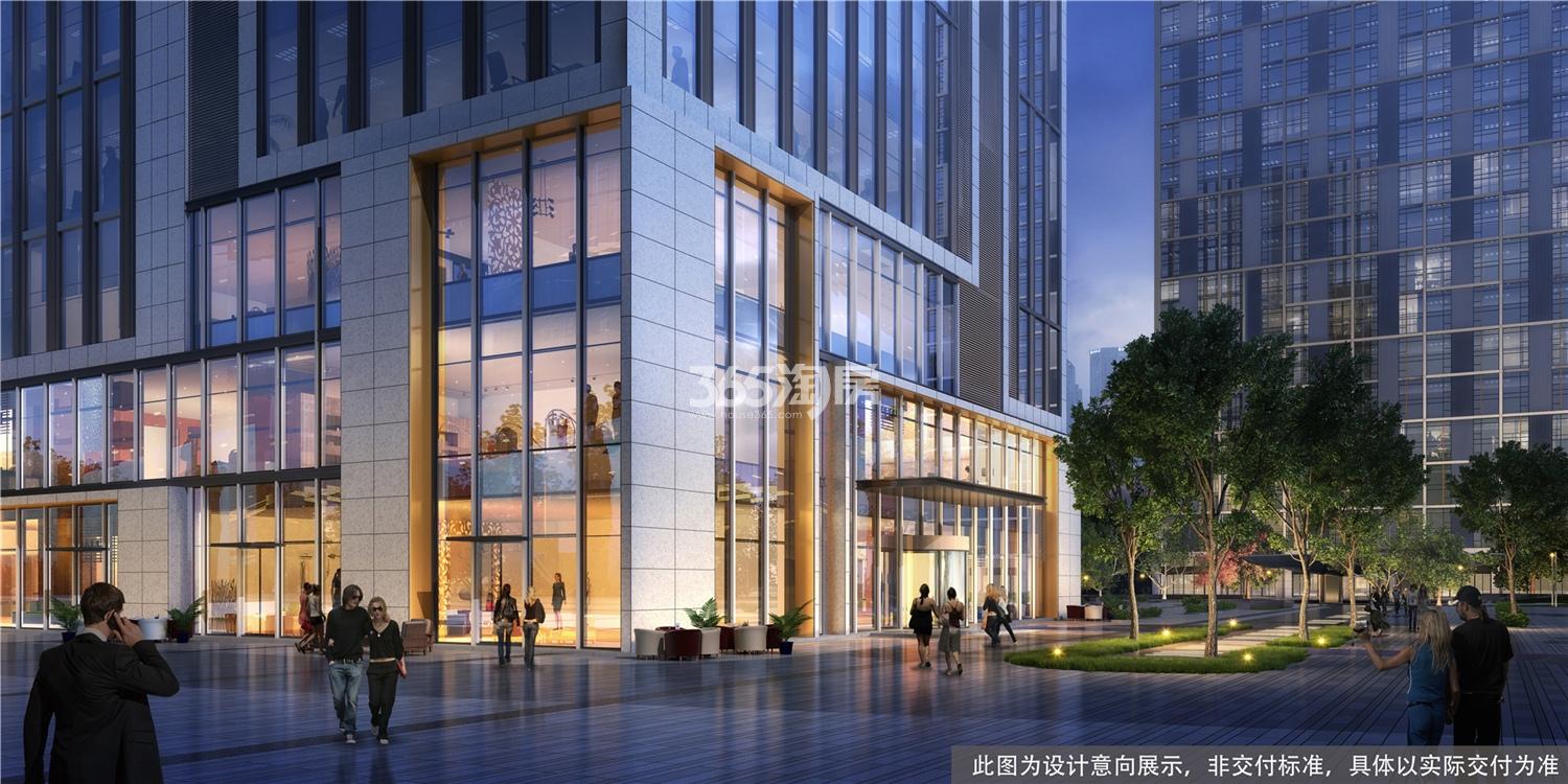 万广汇商务中心办公大堂透视图