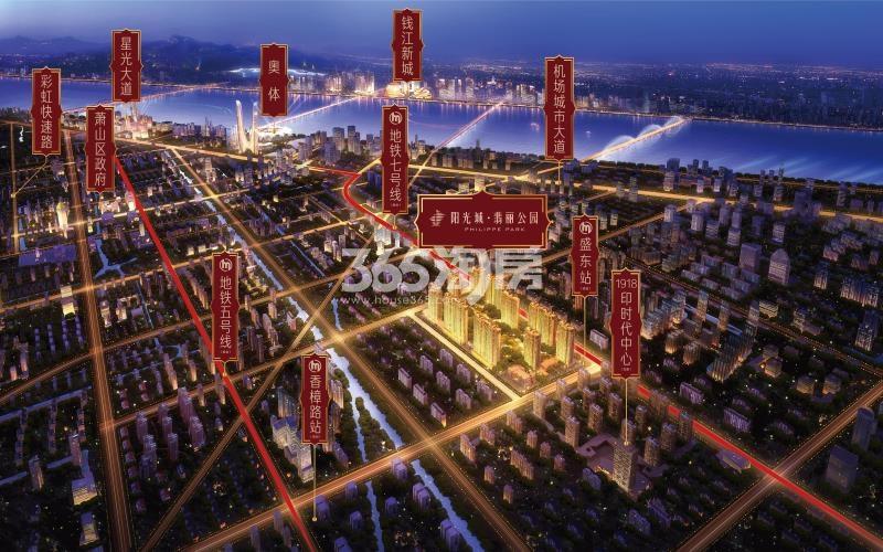 阳光城翡丽公园鸟瞰图