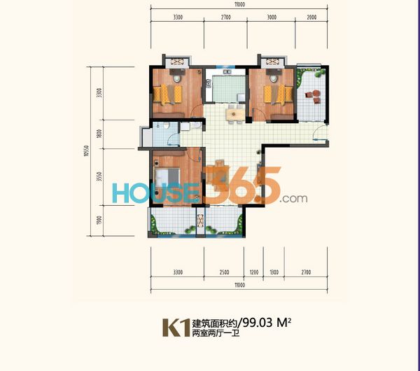 瑞泰尚园K1户型