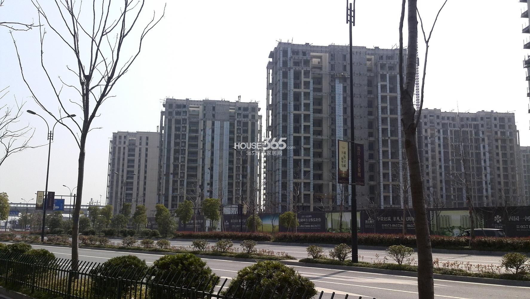滨江金色黎明3月施工实景图