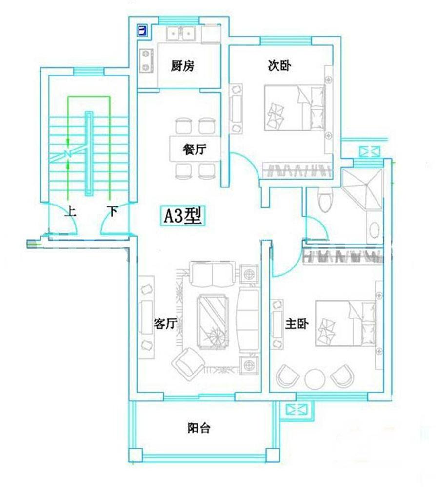 金地华城A3户型90平方米（5.13）