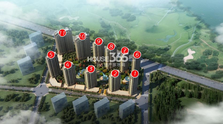 保利城市果岭楼幢分布图
