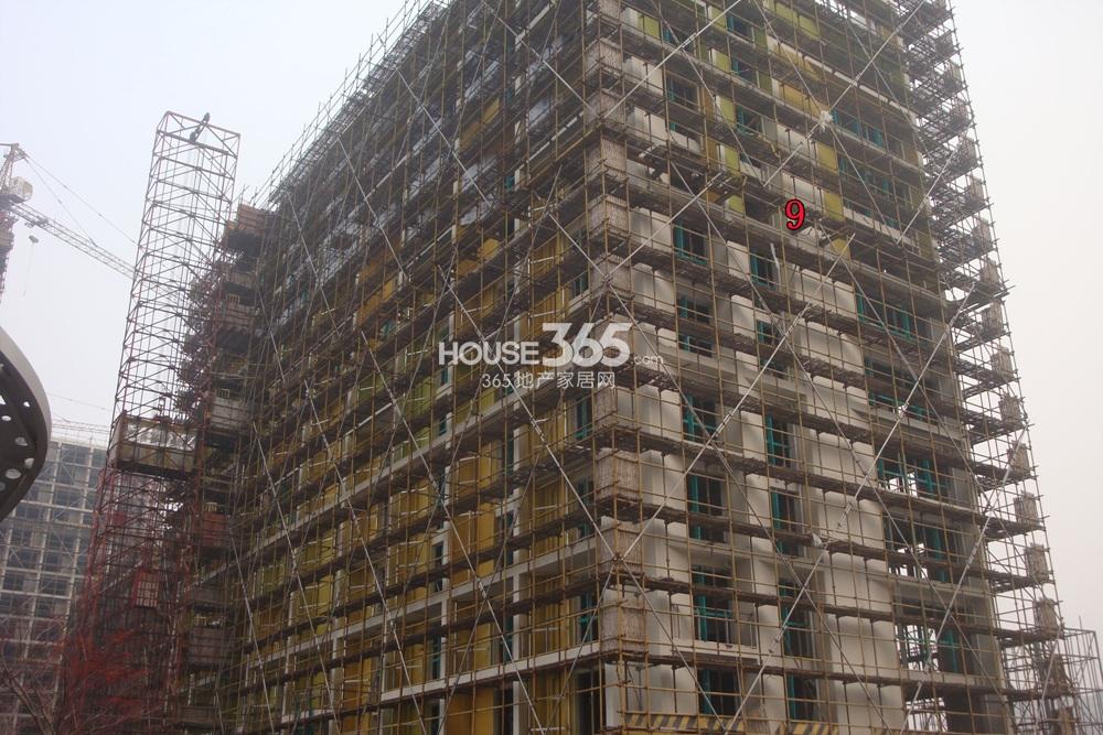 2013年12月底杭州新天地项目实景--“世嘉新座”9号楼