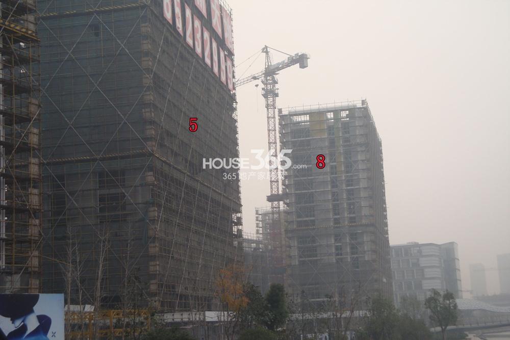 2013年12月底杭州新天地项目实景--“世嘉新座”5、8号楼