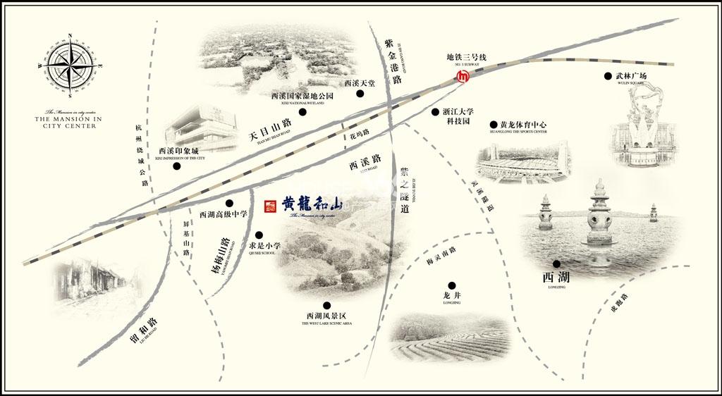 复地黄龙和山区位图