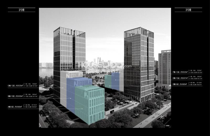 浙大网新双城国际2、3号楼写字楼平面图