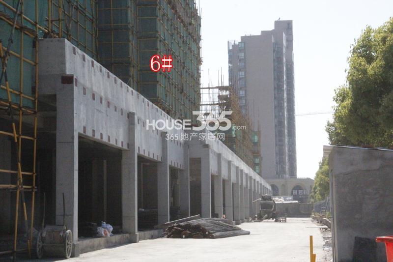 滨江紫金府6号楼侧视施工进度（2014.5.21）