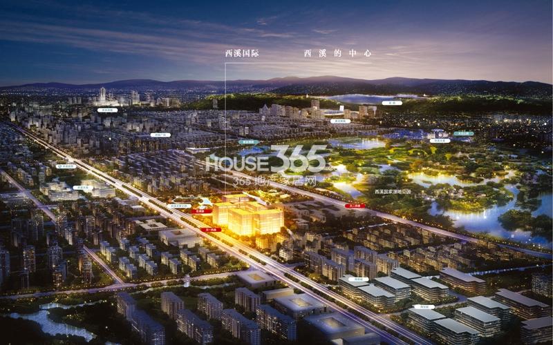 绿城西溪国际项目整体区位图