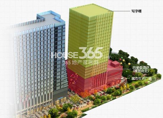 鑫都汇北面楼幢示意图