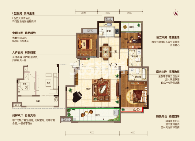 加侨京冠学府壹号Y2 119㎡户型图