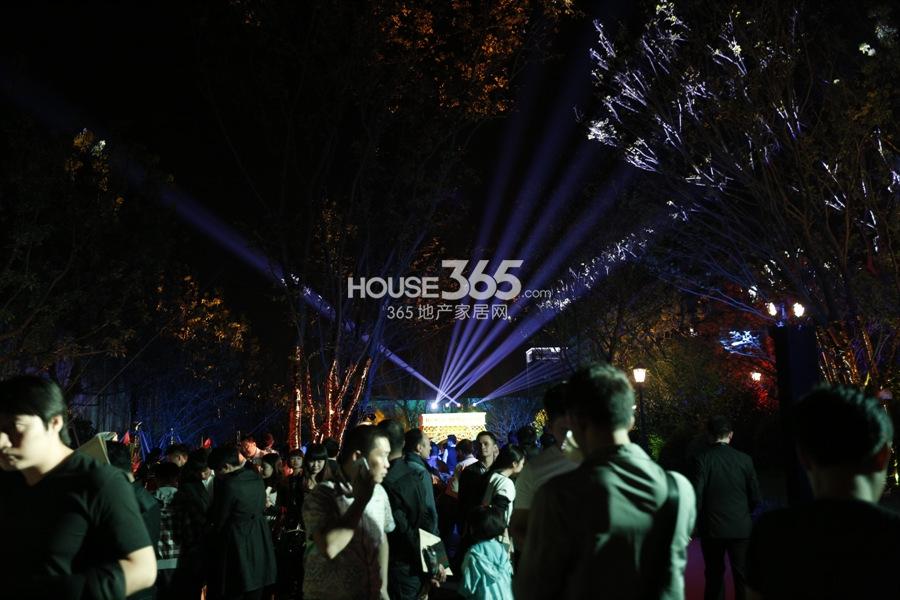 阳光城上府样板房开放当天夜景 2014年10月18日摄