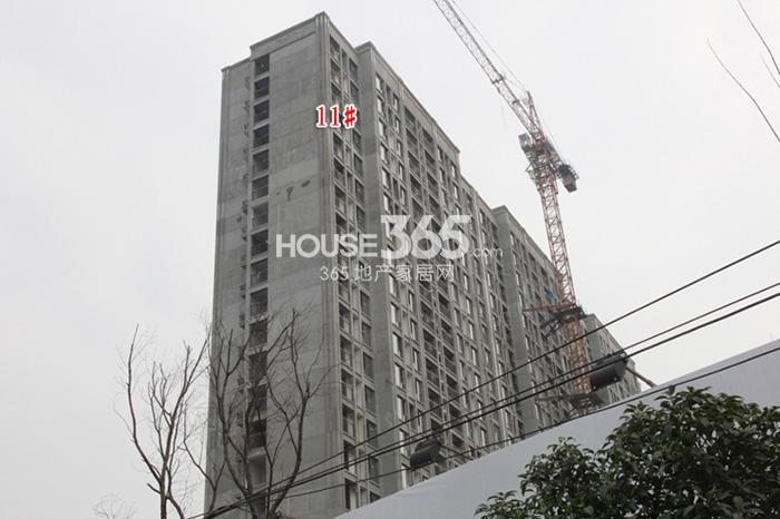 保亿风景晨园11号楼施工进程侧视图（2014.11）