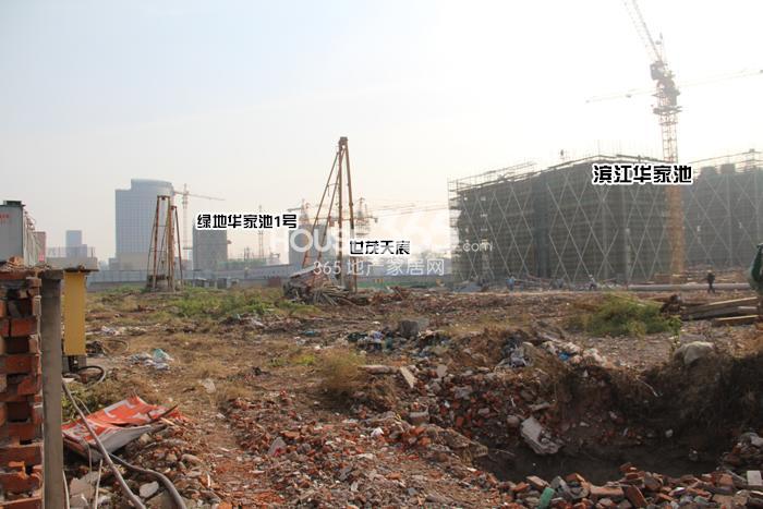 滨江华家池东侧施工实景图 2014年12月摄