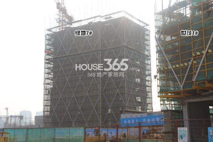 绿地华家池1号项目7号楼施工进度 2014年12摄