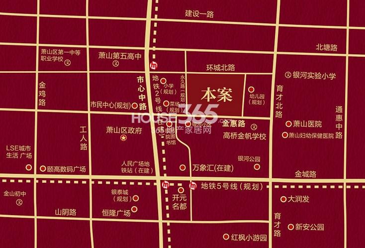 绿城九龙仓钱塘明月交通图