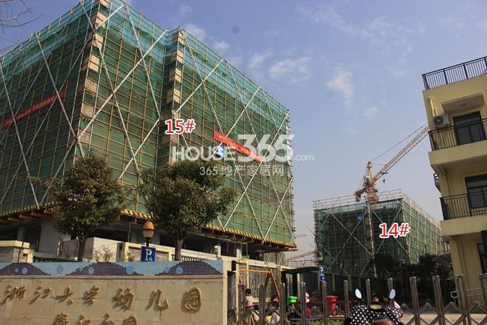 德信大家钱江府14、15号楼施工进度实景图 2015.1摄