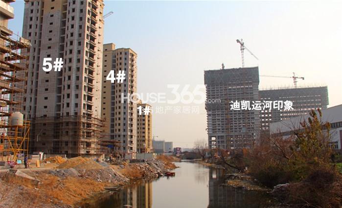 凯喜雅锦河1、4、5号楼施工进度实景图 2015.1摄