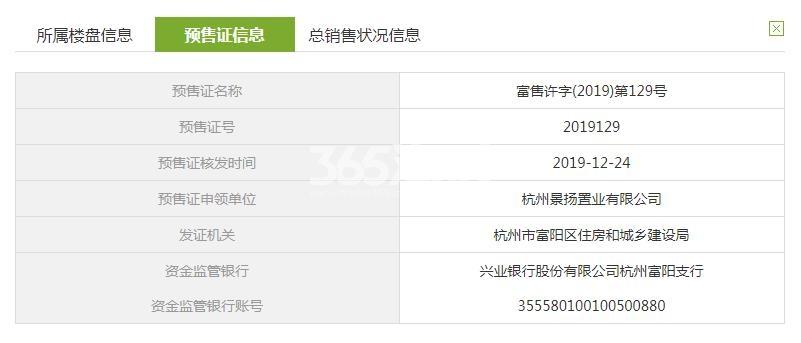云上金铭府3、4号楼预售证信息