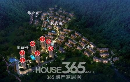 众安白马山庄高层楼幢分布图