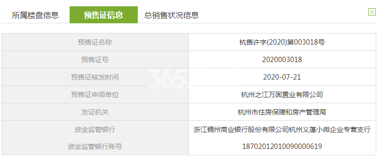 万固珺府2、3、4#预售证