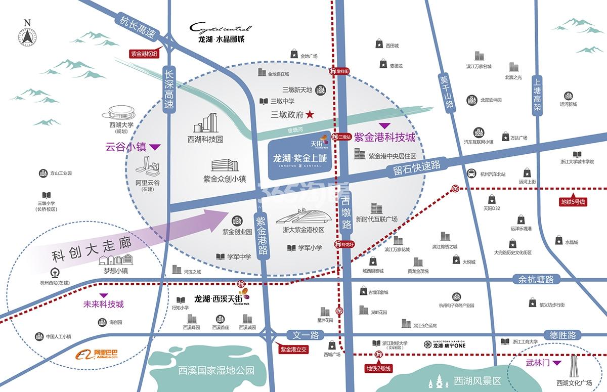龙致商业中心交通图