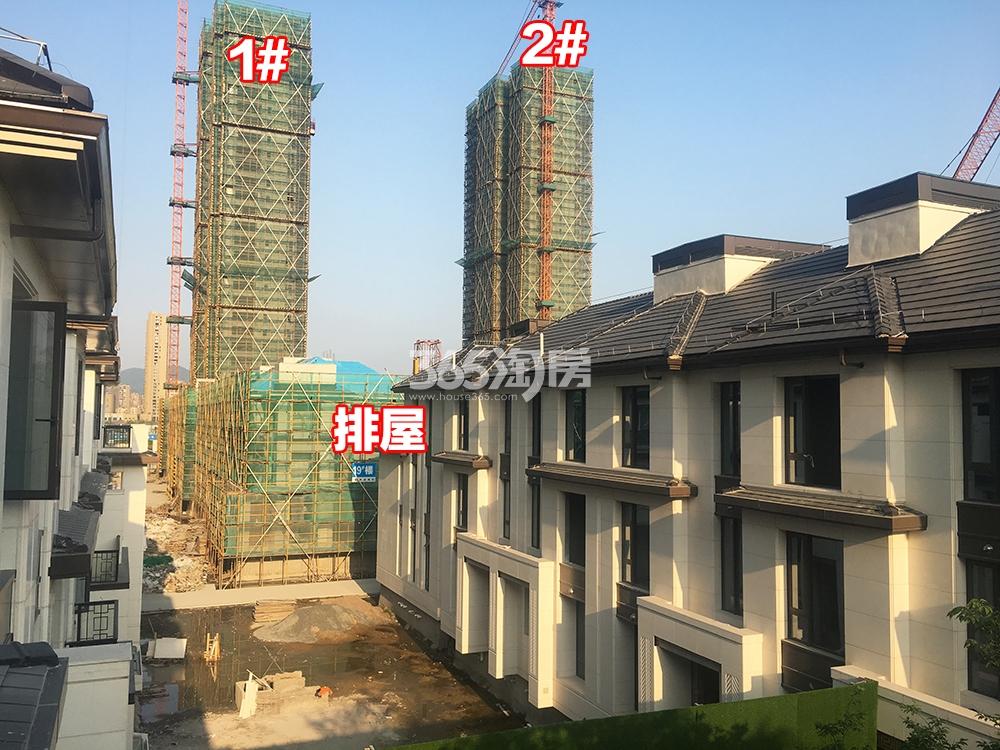 2018年5月上旬西房拱宸外滩实景---高层1、2号楼及排屋