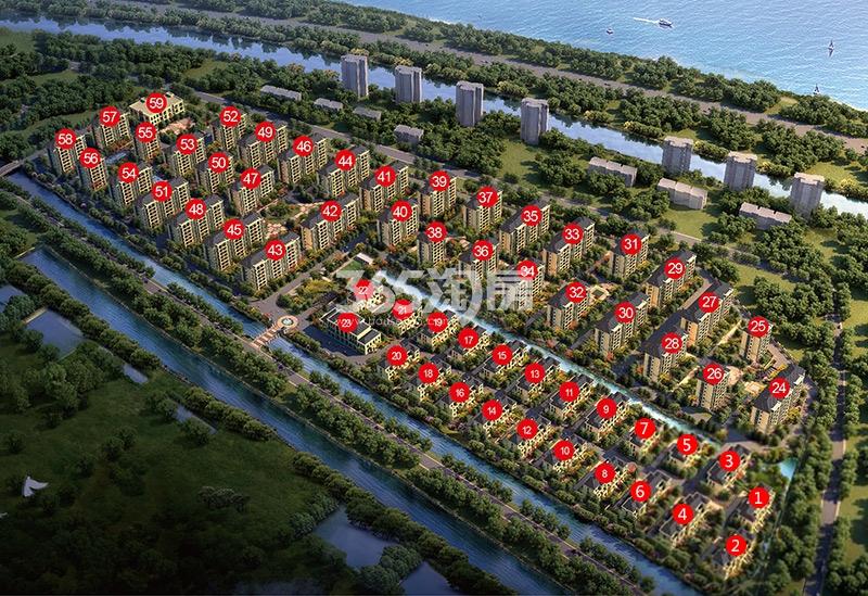 东南钱江蓝湾鸟瞰图