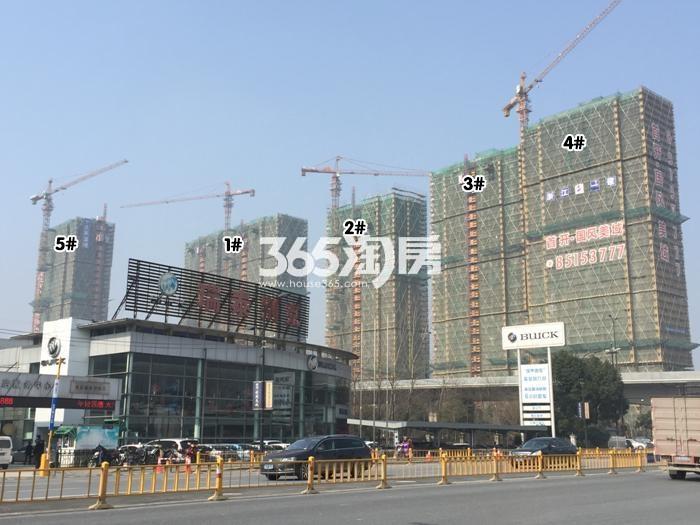 首开国风美域项目1—5号楼施工进程图（2016.1）