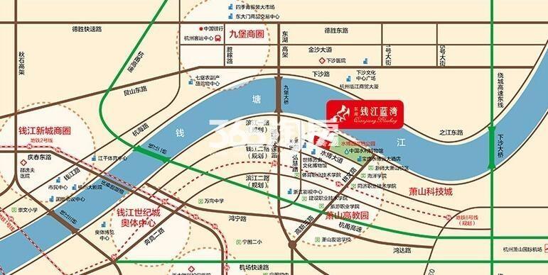 东南钱江蓝湾交通图