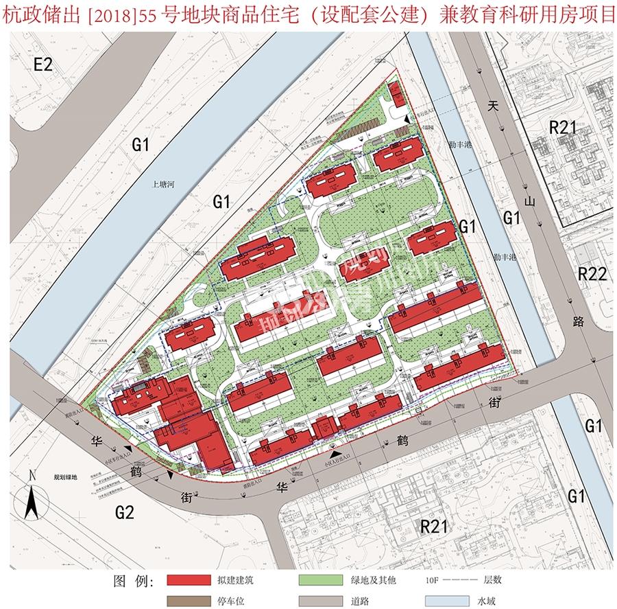 杭房城发长睦55号地块规划总平面图